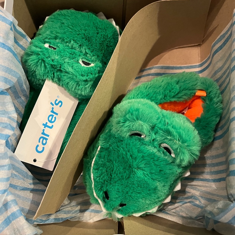 Slippers Carter's Benji Dinosaur Toddler Boys Slippers